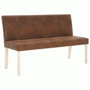 Helloshop26 - Banc banquette 139,5 cm marron synthétique daim 02_0010840 - 3000596047769 Helloshop26 - Banc banquette 139,5 cm marron synthétique daim 02_0010840 - 3000596047769