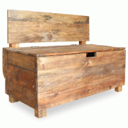 Helloshop26 - Banc banquette bois de récupération 86 x 40 x 60 cm - Bois massif 3000593082725