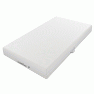 Merax Matelas mousse froide 7 zones H 20 cm 90x200 Matelas ergonomique réversible Particules antidérapantes Matelas H3/H2 avec poignées Housse - bl