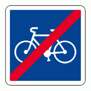 Panneau C114 - Indication Fin d'une piste ou d'une bande cyclable