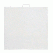 Sac plastique à poignées rapportées blanc 50x45+5cm - par 100