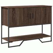 Table console chêne marron 100x35x74,5 cm bois d'ingénierie Modèle Atlas Infinite Ligne - 848538