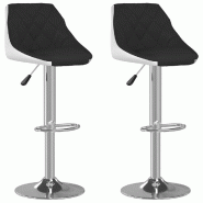 Tabourets de bar lot de 2 noir et blanc similicuir Modèle Flex Urbain - noir 335240
