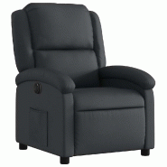 VidaXL Fauteuil inclinable électrique noir cuir véritable Modèle Mervella - 3204254