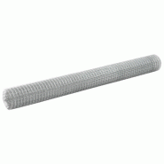 Vidaxl grillage pour volière acier galvanisé 10x1,5 m argenté 143614