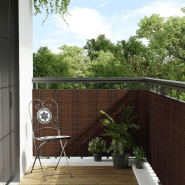 Vidaxl paravent de balcon brun et noir 300x90 cm résine tressée 156251