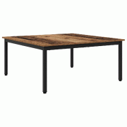 VidaXL Table basse Bois ancien 100 x 100 x 45 cm Bois d'ingénierie Modèle Zenith Urbain - 892588