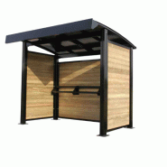 Abri bus en aluminium et bois - dimensions 2550 x 1940 x 2200 mm - robuste et personnalisable Abri bus en aluminium et bois - dimensions 2550 x 1940 x 2200 mm - robuste et personnalisable