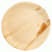 Assiette ronde feuille de palmier Ø23x2cm - par 100