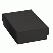 Boîte cadeau noire en carton épais L9.2xP6.9xH4cm - par 12