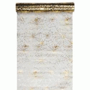 Chemin de table organza 28x400cm toile d'araignée or brillant (20 unités) MESA BELLA - noir textile 3701168936220 Chemin de table organza 28x400cm toile d'araignée or brillant (20 unités) MESA BELLA - noir textile 3701168936220