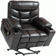CLP Fauteuil Andover Similicuir HBT: 104x84x95 cm Marron Similicuir - marron polyester 318034 CLP Fauteuil Andover Similicuir HBT: 104x84x95 cm Marron Similicuir - marron polyester 318034