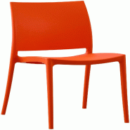 Décoshop26 - Chaise empilable design en plastique couleur orange résistant aux UV – jardin terrasse et intérieur 10_0007893 - 3000266359635