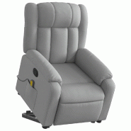 Fauteuil de massage inclinable Gris clair Tissu Modèle Termelia - 8721012178168