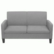 Helloshop26 - Canapé 2 places de salon salle de séjour maison intérieur 135 x 65 x 76 cm gris clair 02_0019435 - gris Bois massif 3000987388006