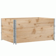 Helloshop26 - Jardinière bac lit surélevé plantes fleurs terrasse jardin 120 x 80 cm bois massif de pin marron 02_0037403 - marron métal 3000213865288