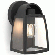 Lumisky Applique murale d'extérieur sur secteur noir KELSEY E27 H20cm Aluminium Matt Black - noir 3666162013936