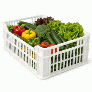 Panier professionnel en plastique pour réfrigérateurs et congélateurs verticaux. Panier de rangement pour armoires réfrigérées CHR. - CPC600-WM