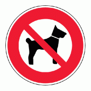 Panneau Accès interdit aux chiens