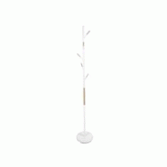 Porte manteau en bois et métal Fushion Leitmotiv - blanc 8714302614798 Porte manteau en bois et métal Fushion Leitmotiv - blanc 8714302614798