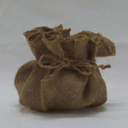 Sac à cordon jute naturel avec doublure en plastique Ø40 cm - par 12