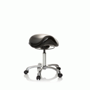 Selle tabouret / chaise ORTHO SIT simili cuir noir hjh OFFICE - noir plastique 702310