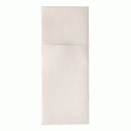Starpak 100 pochettes à couverts, Airlaid 40 cm x 48 cm blanches avec pli pour couverts - blanc textile 87480