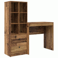 VidaXL Bureau avec tiroir 2 pcs Bois ancien Modèle Titan Élégance Pro - 3337319