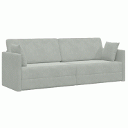 VidaXL Canapé-lit au sol 200cm Gris clair Velours Modèle Xerveline - 4106726