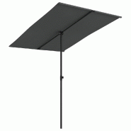 VidaXL Parasol de jardin avec mât en aluminium 2x1,5 m Anthracite Modèle Patio Tau Plus - 47338