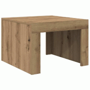 VidaXL Table basse Chêne artisanal 50 x 50 x 35 cm Bois d'ingénierie Modèle Polaris Contemporain - 875032