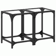 VidaXL Tables basses avec dessus en verre transparent 2 pcs acier Modèle Riviera Dining Plus - 845951