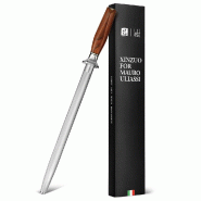 XinZuo - Fusil à aiguiser en Damas 23 cm - Série X03 Xing - Mauro Uliassi (chef 3 étoiles Michelin) - multi-matériau X03-MDB