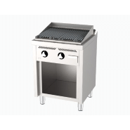 Barbecue À gaz professionnel sur placard ouvert 600x600x945 mm grille avec profil en v - b6006e