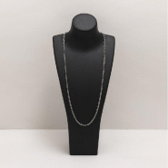 Buste colliers similicuir noir 16x8,5x32 cm