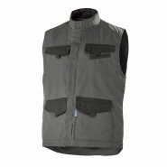 Cepovett - Gilet de travail sans manches matelassé FACITY Gris Foncé / Noir Taille XS - XS gris 3603622183624