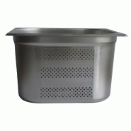 DBMARK - GPP12200-201 - Récipient perforé GN 1/2 200 mm. - 0.8mm S/S201 - gris inox GPP12200-201