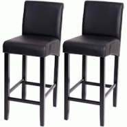 Décoshop26 - Lot de 2 tabourets de bar en synthétique noir mat pieds foncé avec repose pieds TDB04010 - noir 3000148356110 Décoshop26 - Lot de 2 tabourets de bar en synthétique noir mat pieds foncé avec repose pieds TDB04010 - noir 3000148356110