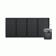 EcoFlow DELTA 2 Max Générateur solaire (PV400W) - EcoFlow DELTA 2 Max + 2 * Panneaux solaires 400 W