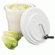 Essoreuse manuelle à légumes 20L Ø43,5x37cm blanc PVC