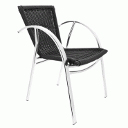 Fauteuil terrasse restaurant Mandelieu - NOIR Fauteuil terrasse restaurant Mandelieu - NOIR