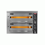 Four à pizza électrique – 4+4 pizzas Ø 34 cm – sole en chamotte – 106 x 109 cm – Réf. AKS-SGS-PO 7070 DE/FS - AKS-SGS-PO 7070 DE/FS