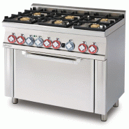Fourneau gaz 6 feux sur four électrique multifonction L 1000 mm | Lotus - CFM6-610GEM_0 -