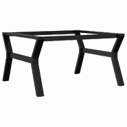 Helloshop26 - Pieds de table basse cadre en Y robustes design industriel 80 x 70 x 43 cm en acier noir 02_0047250 - noir acier 3000234679406
