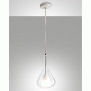 Lustre Suspension Led Lila En Métal Et Verre Borosilicate Transparent 3481-40-241 Fabas Luce - transparent 8019282507048