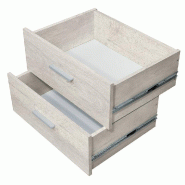Tiroirs chêne blanchi Flexia - paquet de 2 - 60x45x7 cm pour caisson 45575