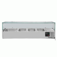 Vaiotec EASYLINE Réfrigérateur 380 avec couvercle en verre 3xGN1/3 + 1xGN1/2 - 1200 - inox 10031 Vaiotec EASYLINE Réfrigérateur 380 avec couvercle en verre 3xGN1/3 + 1xGN1/2 - 1200 - inox 10031