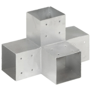 Vidaxl connecteur de poteau forme en x métal galvanisé 101x101 mm 145483