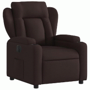 VidaXL Fauteuil inclinable électrique Marron foncé Tissu Modèle Tornelis - 3204463