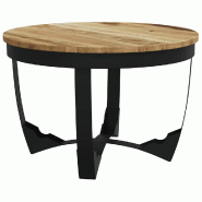 VidaXL Table basse bois de manguier brut 60x40 cm Modèle Atlas Office Nova - 244673XL